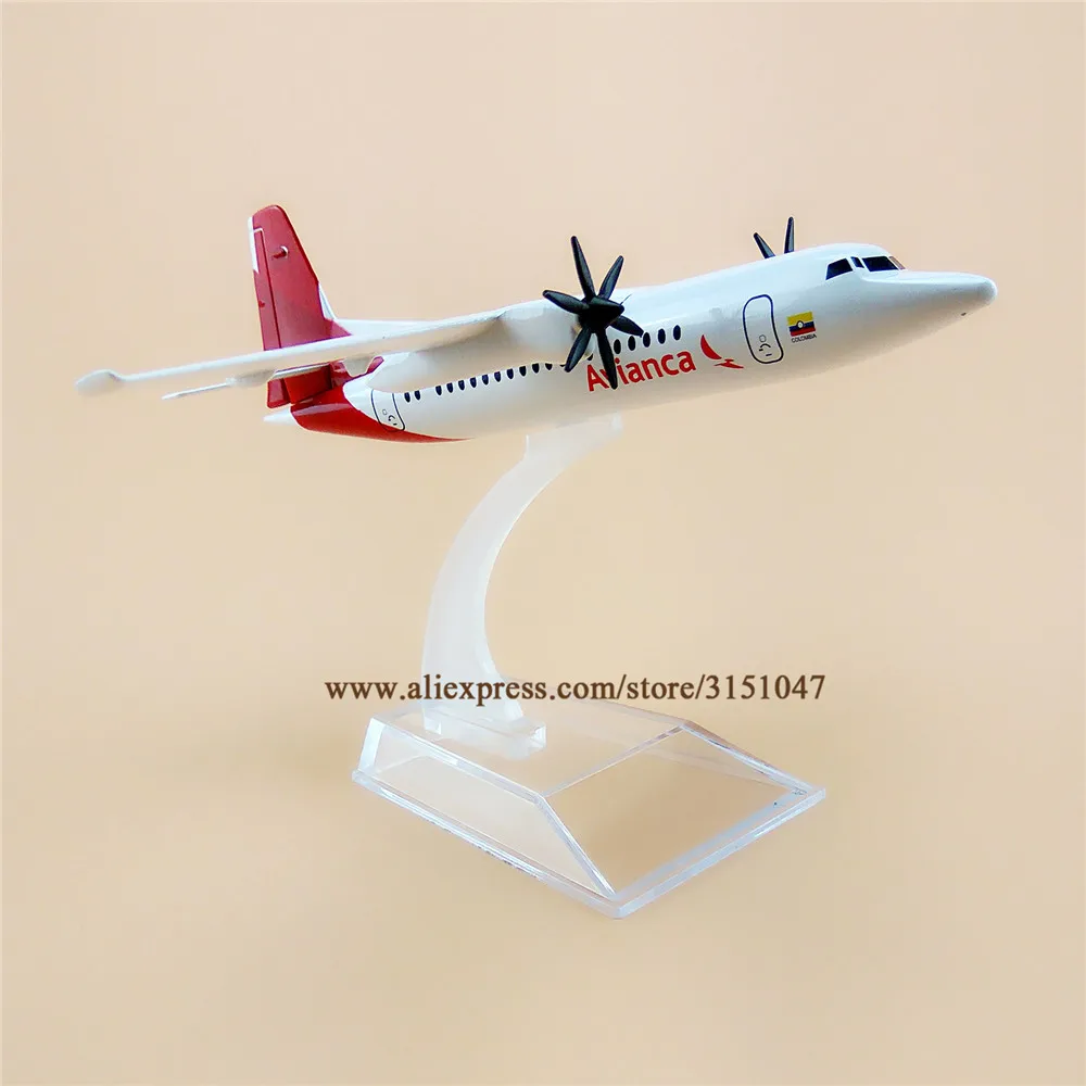 16 см Air White Colombia Avianca Fok Fokker 50 FOK Airlines металлический фотоаппарат|Статуэтки и