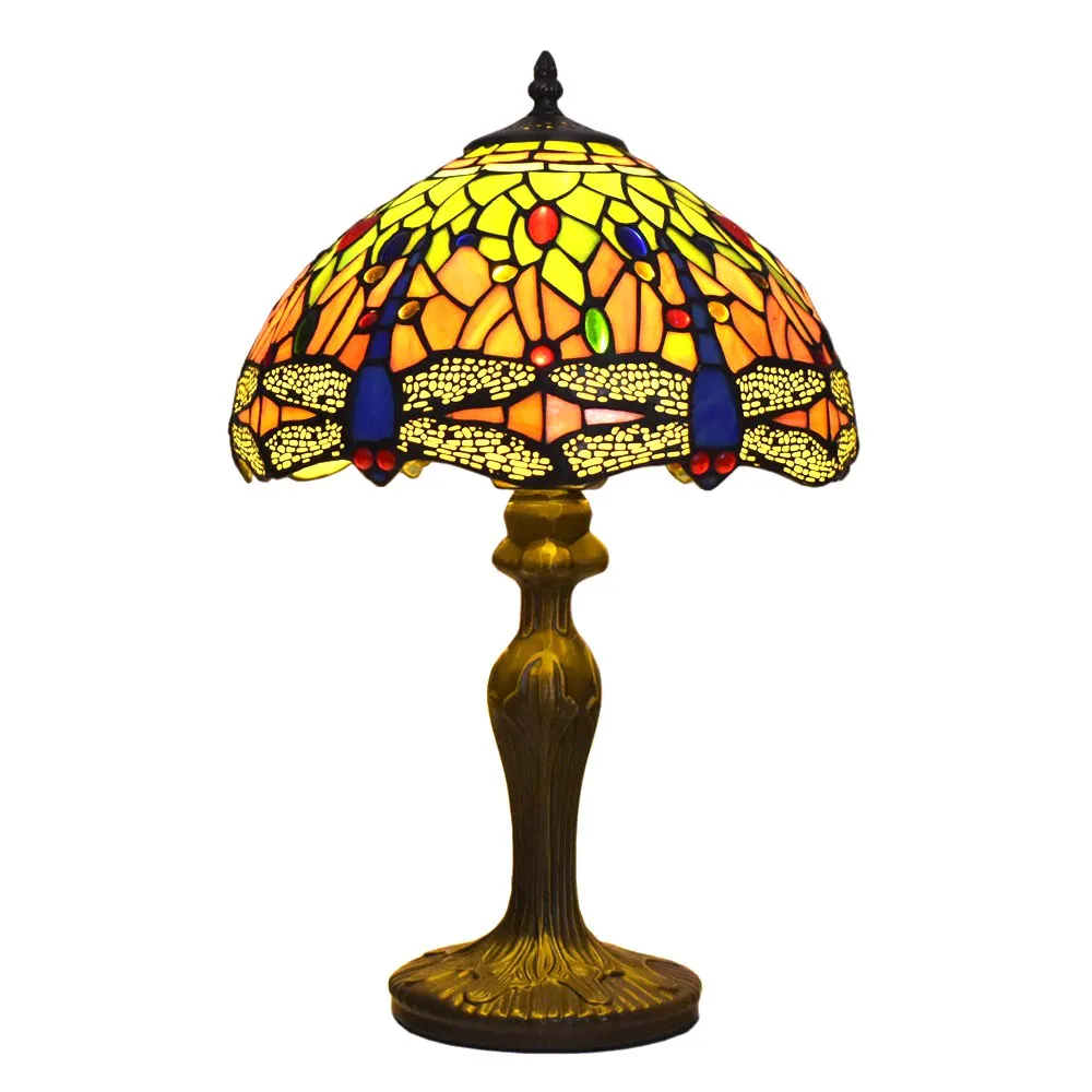 Настольные лампы из витражного стекла в стиле Тиффани ATREUS 12 дюймов лампа с