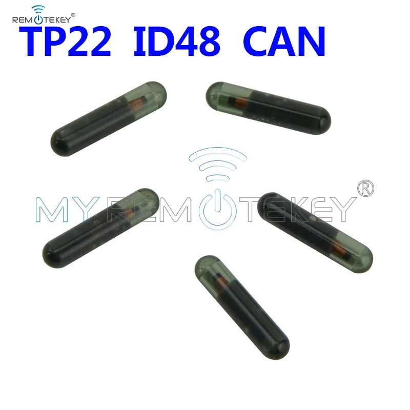 

Remtekey 5pcs Transponder chip ID48 CAN chip TP22 glass chip suitable for VW Volkswagen Seat ID48 car key chip