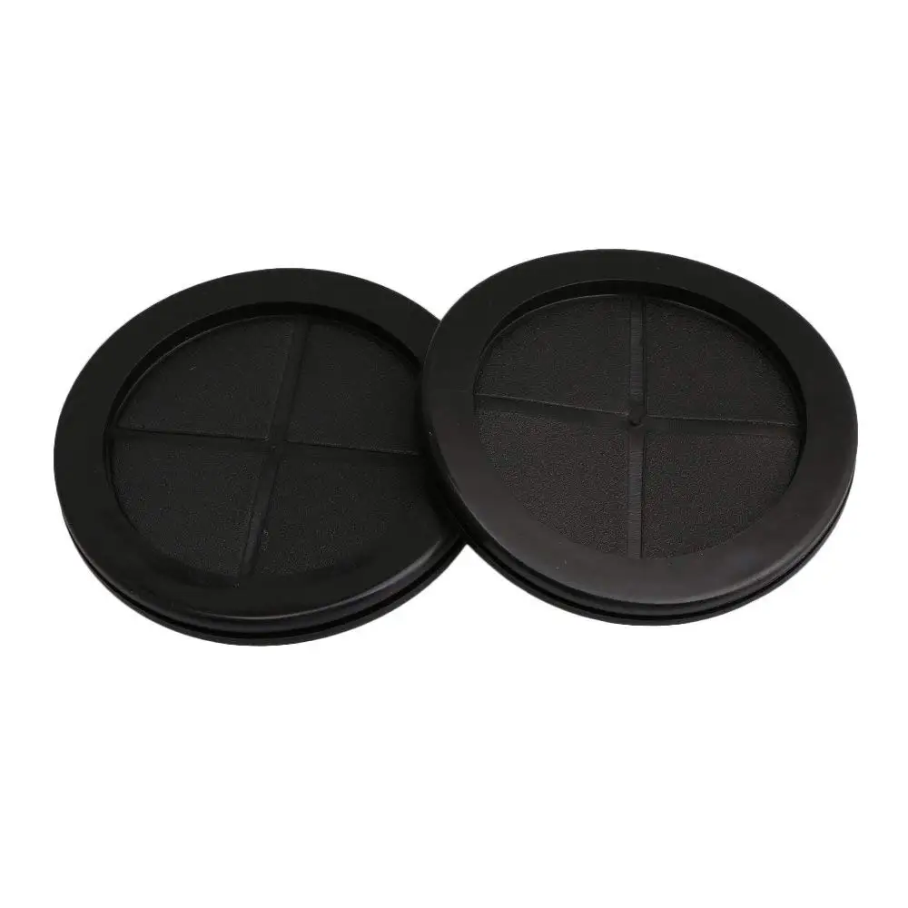 4 шт 80 мм черная круглая форма двухсторонняя Закрытая пустая резиновая Проводка