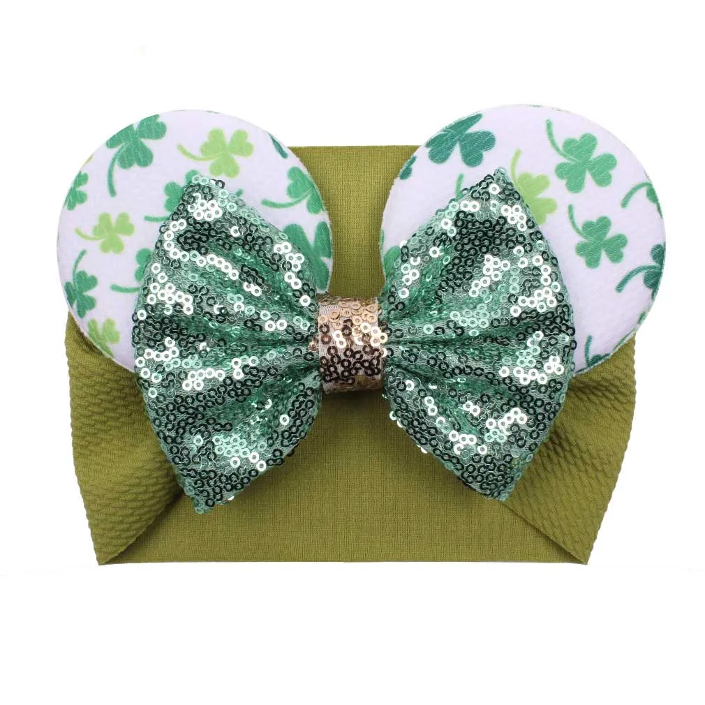 Милые уши Микки и Минни украшения для дня рождения Детская тюрбан повязка волос