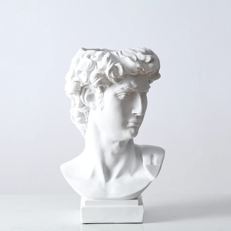 Европейский Давид голова коробка для хранения смолы ваза украшения дома