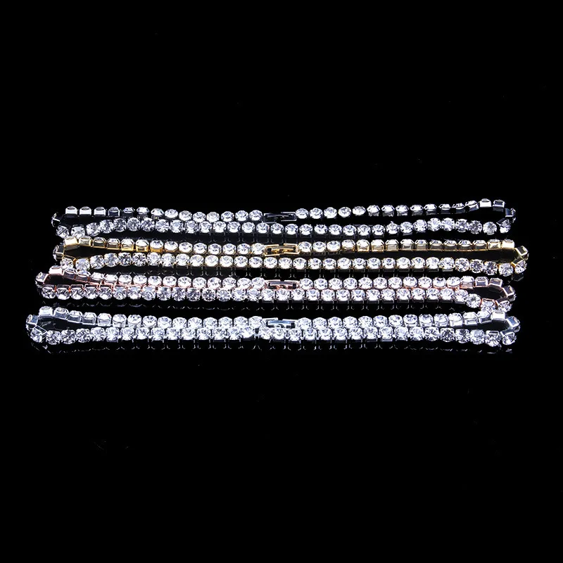 

Iced Out Hip hop Mens Rhinstone Tennis Chain Necklace For Women Luxury Cubic Zirconia Choker Necklace Rapper Round Jewelry Gift