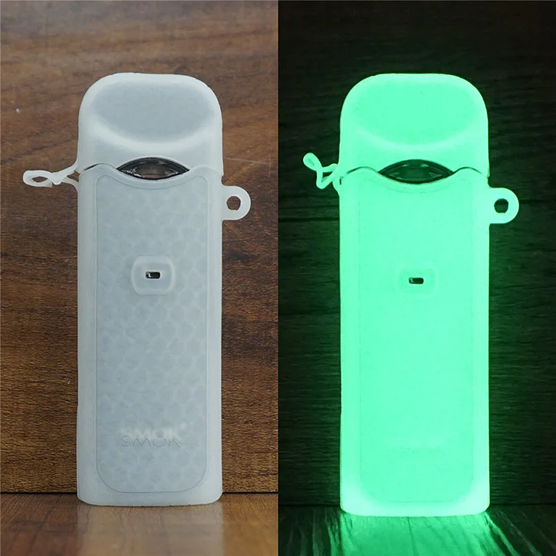 Чехол с текстурой кожи для Smok Nord Pod vape Kit, силиконовый чехол-накладка, защитная наклейка для Smok Nord box Mod - Цвет: Luminous