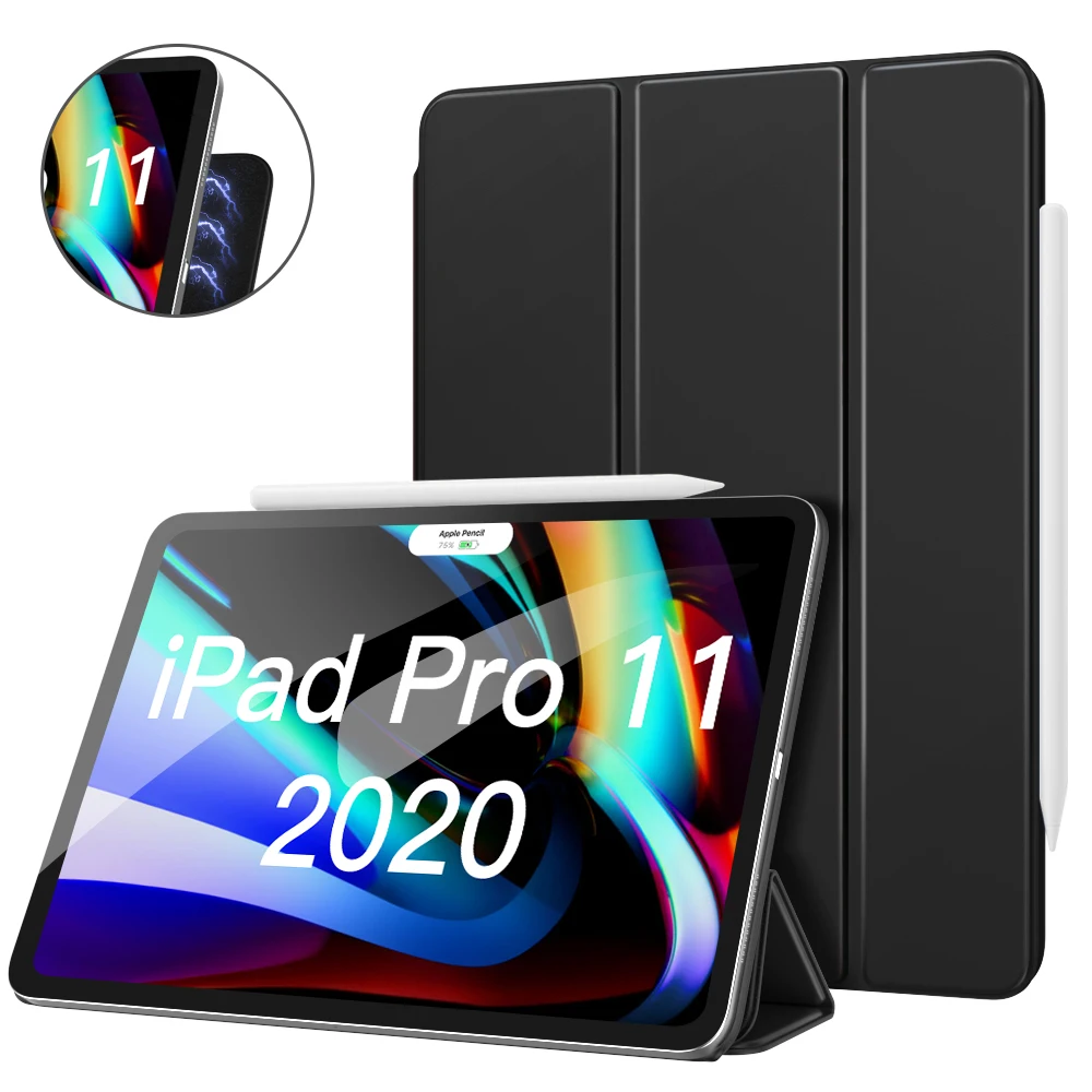 

Умный Магнитный чехол-книжка MoKo для iPad Pro 11 2020 2-го поколения [Поддержка Apple Pencil 2 Зарядка] тонкий легкий Чехол