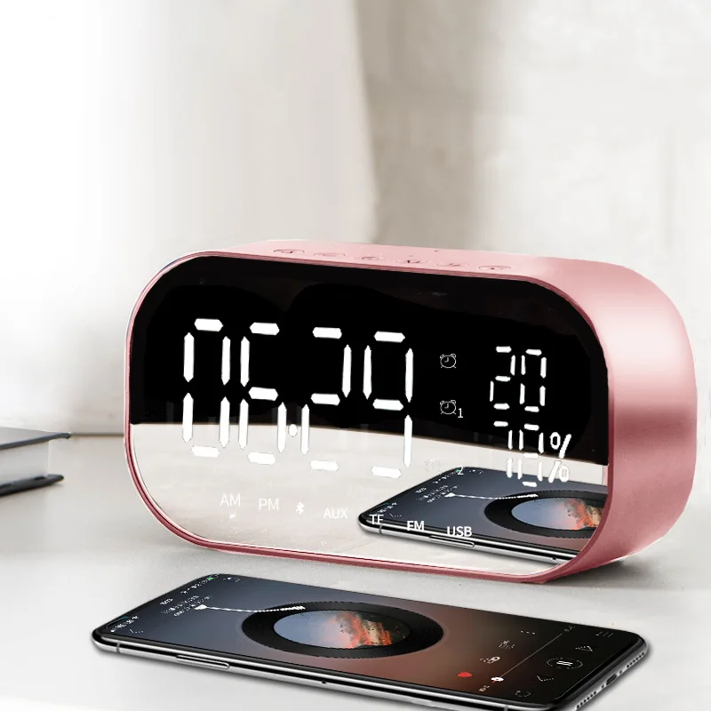 

Alarm clock sound two in one Wireless bluetooth speakers smart home high quality music playing best