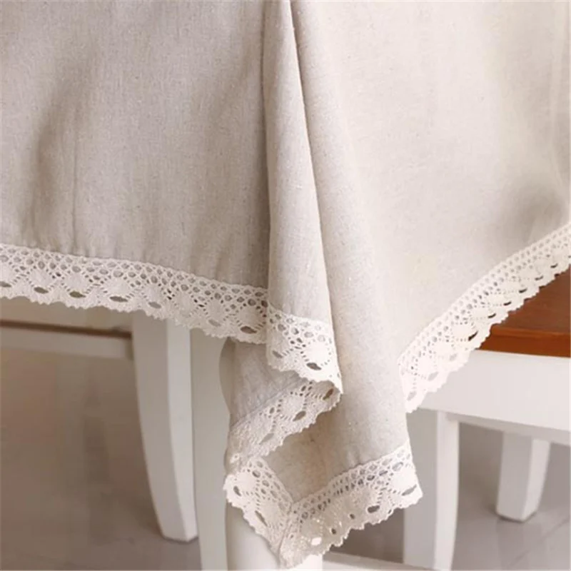 Однотонная простая льняная скатерть высокого качества японская столешница для