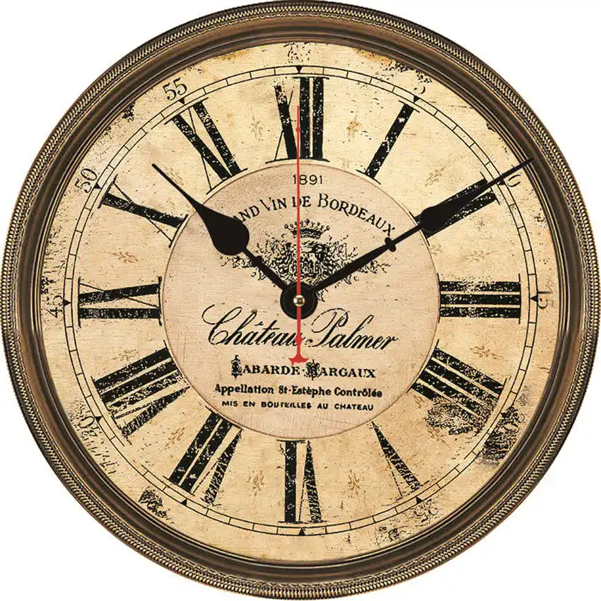 Letter Clock M Парижская башня настенные часы, настенные часы Бесшумный ход, круглые Настенные часы, потертые ретро дома для декора кухни, duvar saati - Цвет: Letter Clock M