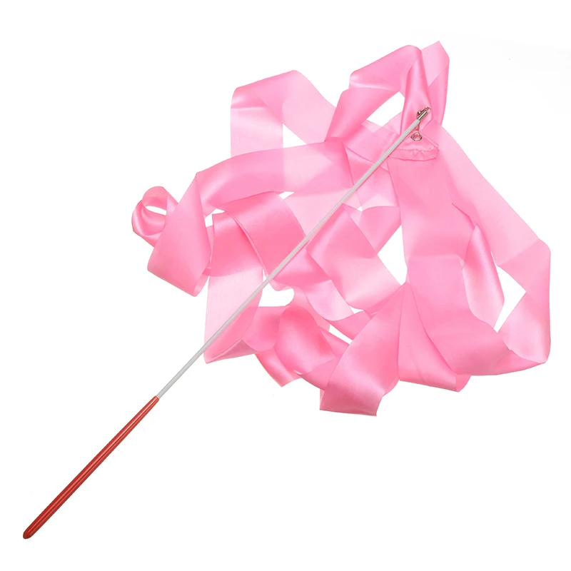 Разноцветная лента для танцев в тренажерном зале 4 м на палочке ритмичная