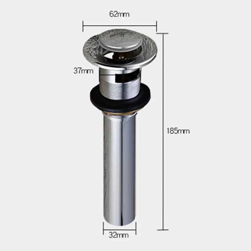 

Bathroom Basin Sink Pop Up Drain Brass With & Without Overflow Vanity Sink Waste Drainer Chrome Black Antique Gold Sink Stopper