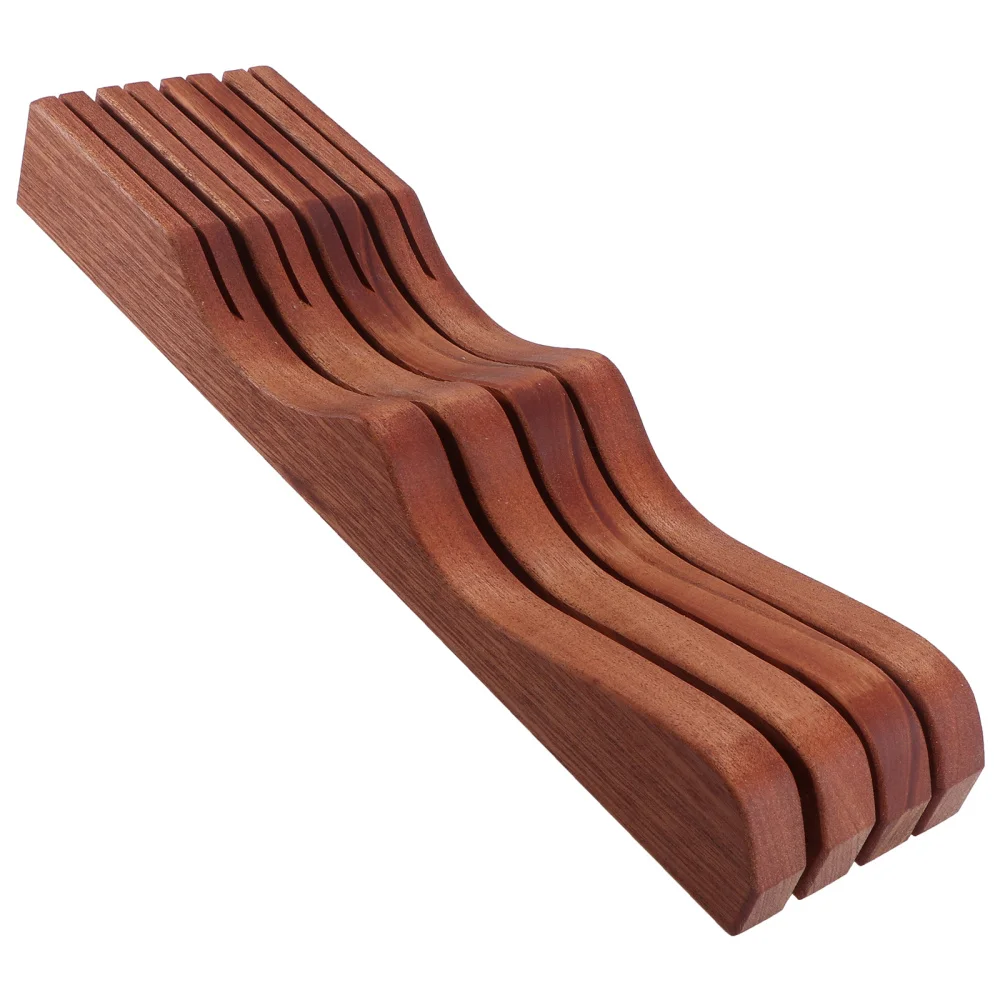

1pc Household Kitchen Cutter Storage Rack Cutter Shelf for Home (Light Brown)