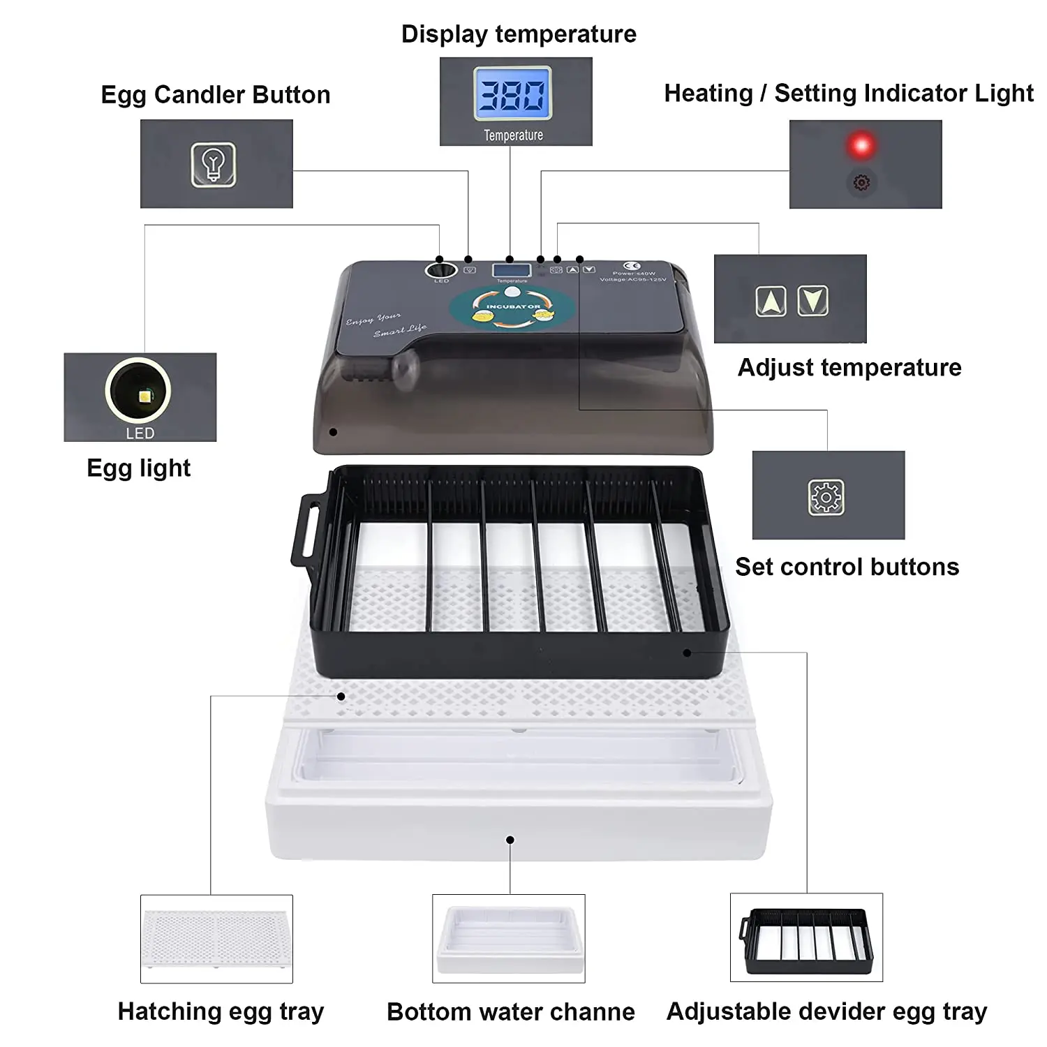 HHD инкубатор для яиц на ферме поворотный Брудер автоматическая инкубационная