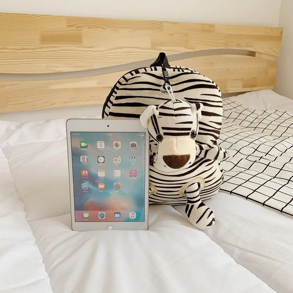 Новинка 2020 модный рюкзак для детей с рисунком зебры полосатые Мультяшные