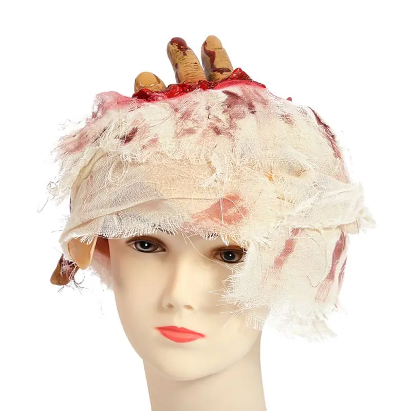 Страшная маска на Хеллоуин кровотечение Марля головной убор бутафория для