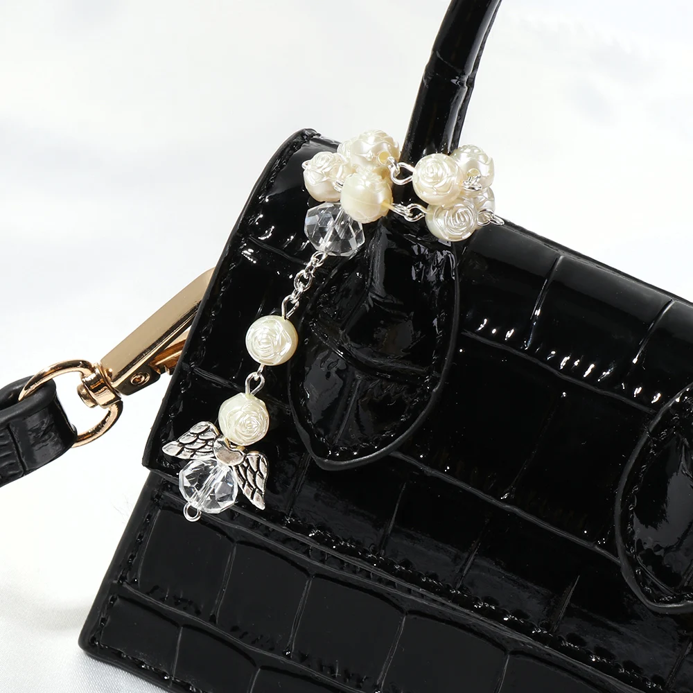 1 шт слоновой кости Цвет подарки на крещение с ангелами мини четки позолоченный