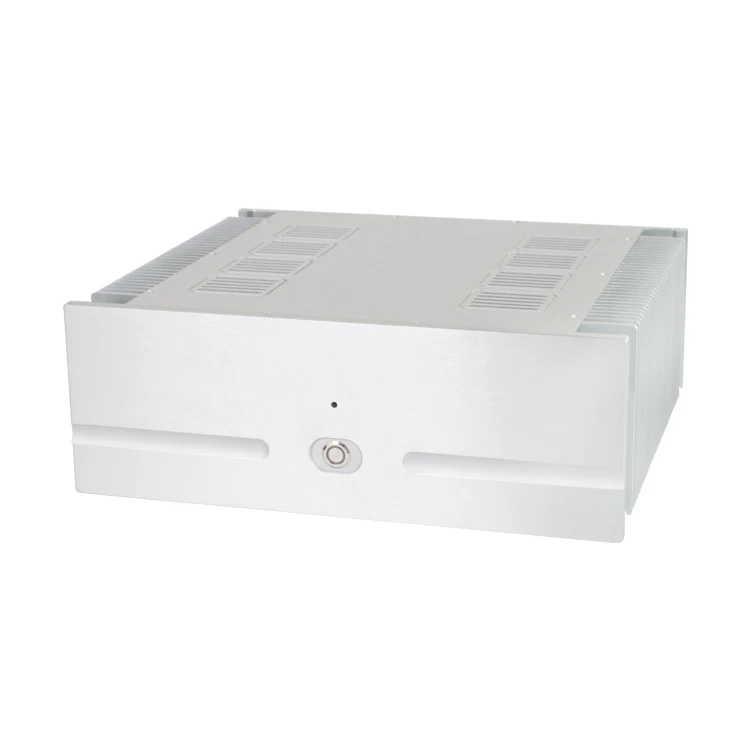

D390 W432 H155 Anodized Aluminum Rear Chassis DIY Power Amplifier Case Class A Box DAC Decoder Enclosure Audio Music Preamp Amp