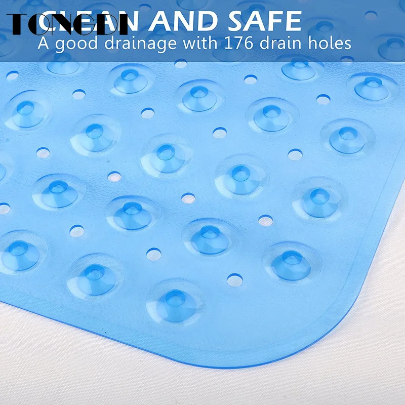 Коврик TONGDI из ПВХ на присоске для ванной комнаты безопасный экологически чистый