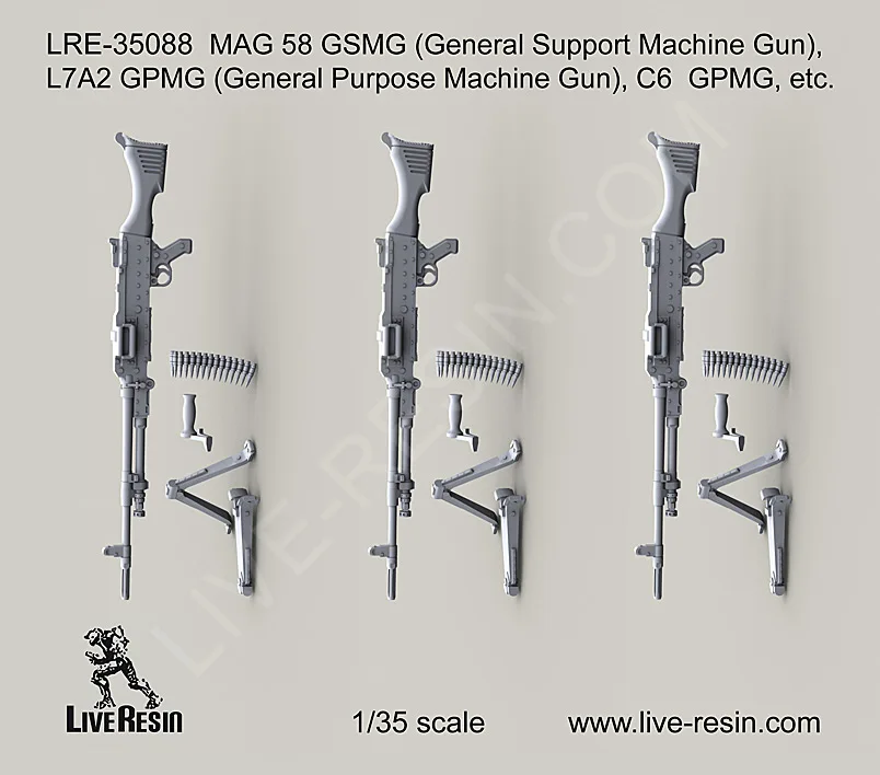 Живая Смола LRE 35088 1/35 MAG 58 GSMG L7A2 GPMG C6 и т. д.|Наборы для сборки моделей| |
