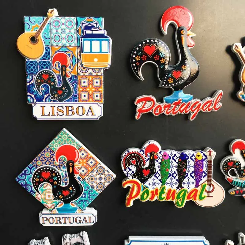 Aimant Réfrigérateur Portugal 3D En Forme De Coq - Résine Faite Main, Souvenir De Voyage, Décoration Cuisine