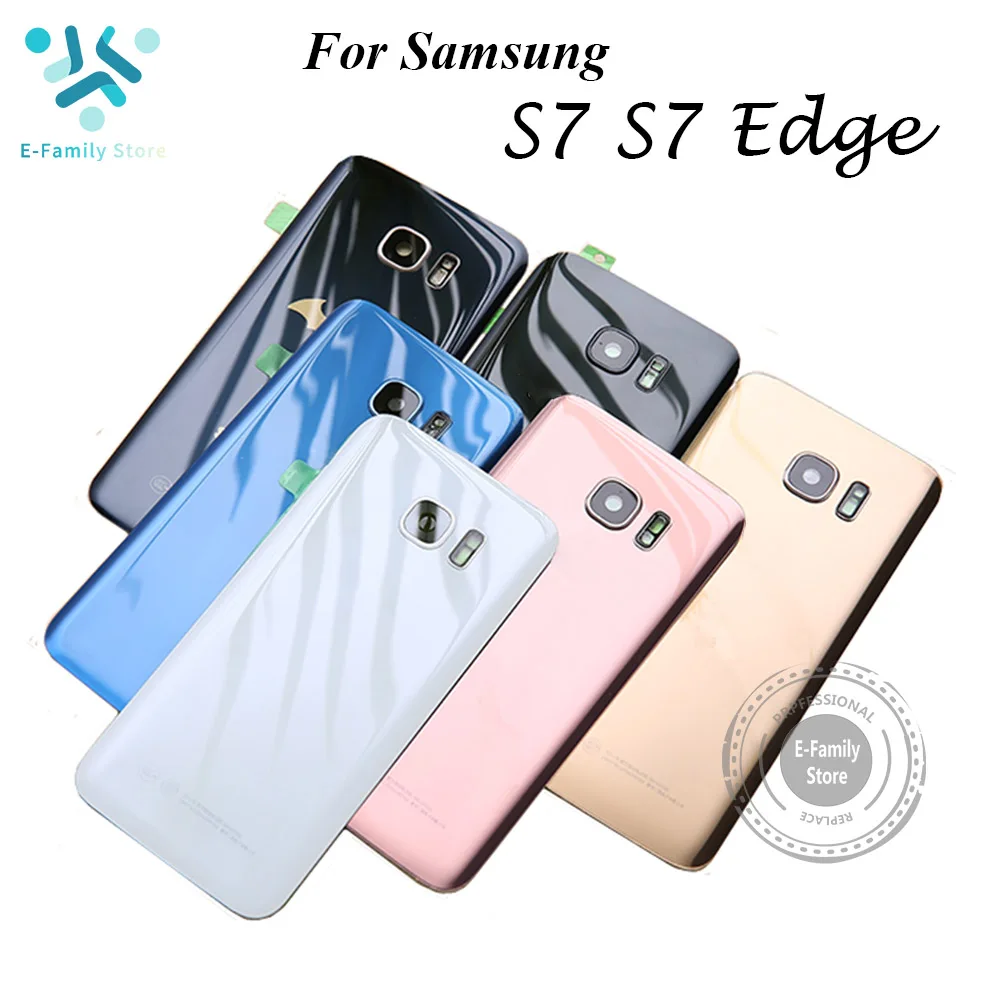 E family для SAMSUNG Galaxy S7 G930F / EDGE G935F Задняя стеклянная крышка аккумулятора задняя