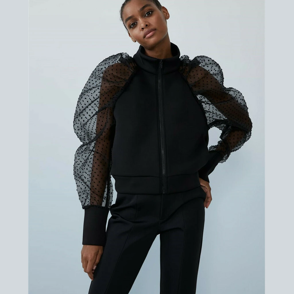 Женская зимняя куртка на молнии водолазка с длинным рукавом осенний свитер