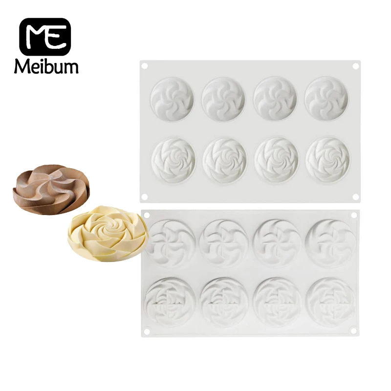 Силиконовая форма для выпечки meiбудин 8 ячеек шоколада коричневого мусса 3D