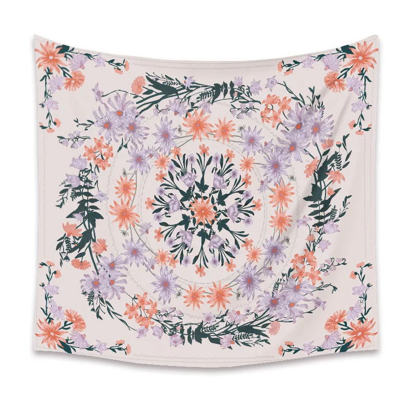 1 Pcs Bohemian Style Printed Tapestry Beautiful Floral Plant Wall Hanging Blanket Beach Towels 130*150cm/150*200cm | Дом и сад