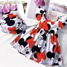BabyDressLovelySummer наряды для младенцев, платье с оборками и цветочным рисунком сарафан трусики, комплект одежды, платье на день рождения для крещения для женщин