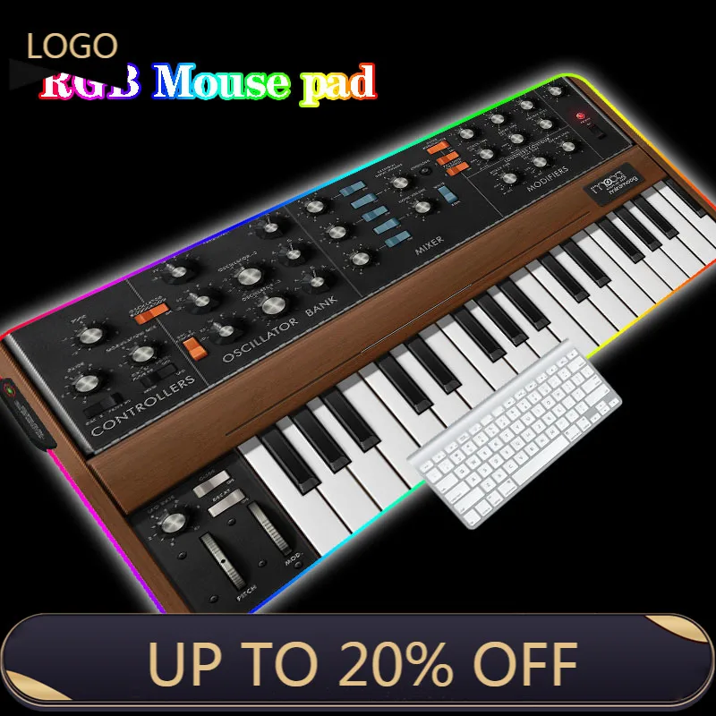 

Piano Keys Xxl Mouse Pad RGB Desk Pad Gaming Computer Mouse Pad and Keyboard Player Desk Pad LED 30x40cm 40x90cm Free Shipping