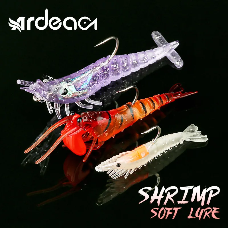 

Ardea Jigging slow Hook Soft Lures Silicone Bait 3pcs 90mm 13g Shrimp Jigging Artificial Swimbait Baitfishing Fishing Tackle