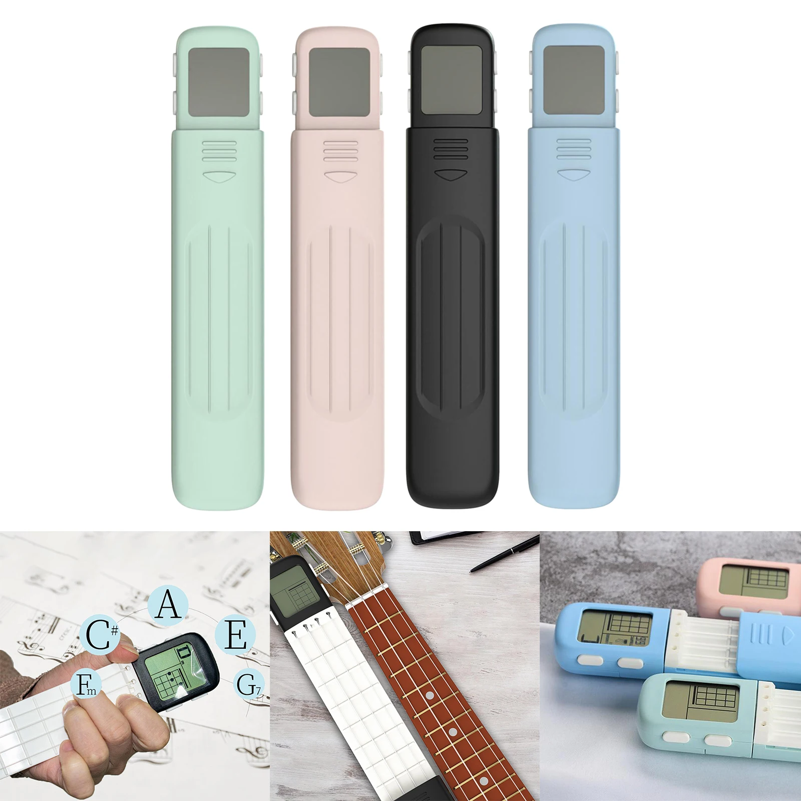 

Mini Pocket Guitar Chord Trainer 4 Fret Ukelele Practice Tool for Beginners