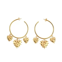 fashion heart tassel earrings women round alloy gold color statement earrings party wedding jewelry gifts