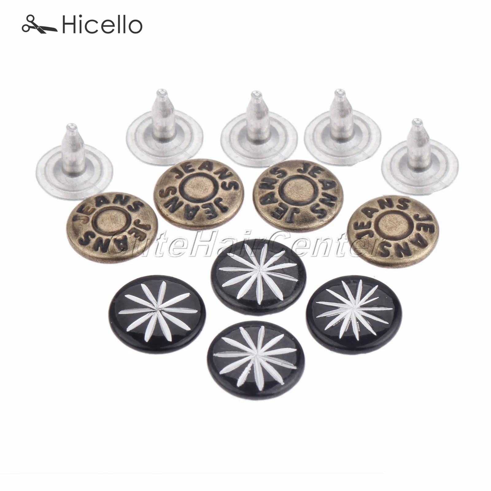 100 комплектов заклепок металлические элементы с гвоздями 9 мм бронзовые черные