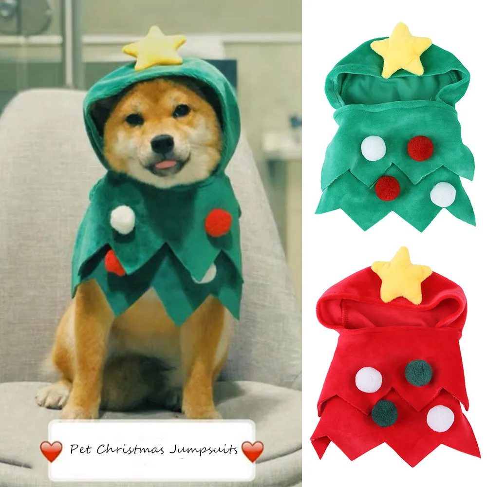 

Pet Dog Clothes Christmas Jumpsuits Dogs Party Decoration Cosplay Costume Puppy Xmas Tree Shape Clothing