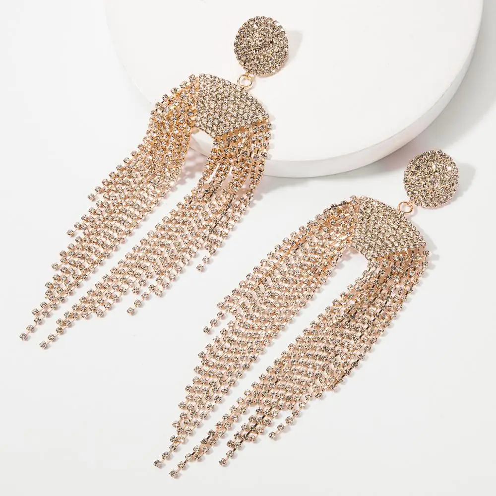 Блестящие стразы длинные Аксессуары для женских ювелирных изделий Лидер продаж