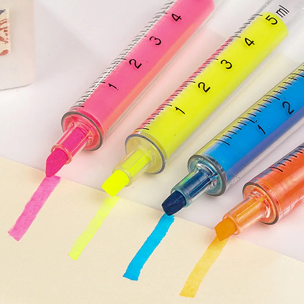 Гелевые ручки 6 шт. шприц с иглой акварельная флуоресцентная ручка создание