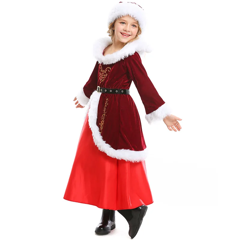 

New Santa Claus Costume Cosplay for women Christmas party Costume For adult Santa Claus Dress Suit Clothes