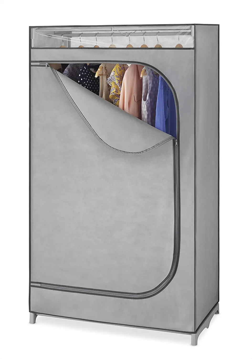 

Clothes Rack with Cover Portable Wardrobe Clothes Closet with Hanging Rack – 36” W x 64” H x 19.75” D – Perfect for Home, Storag