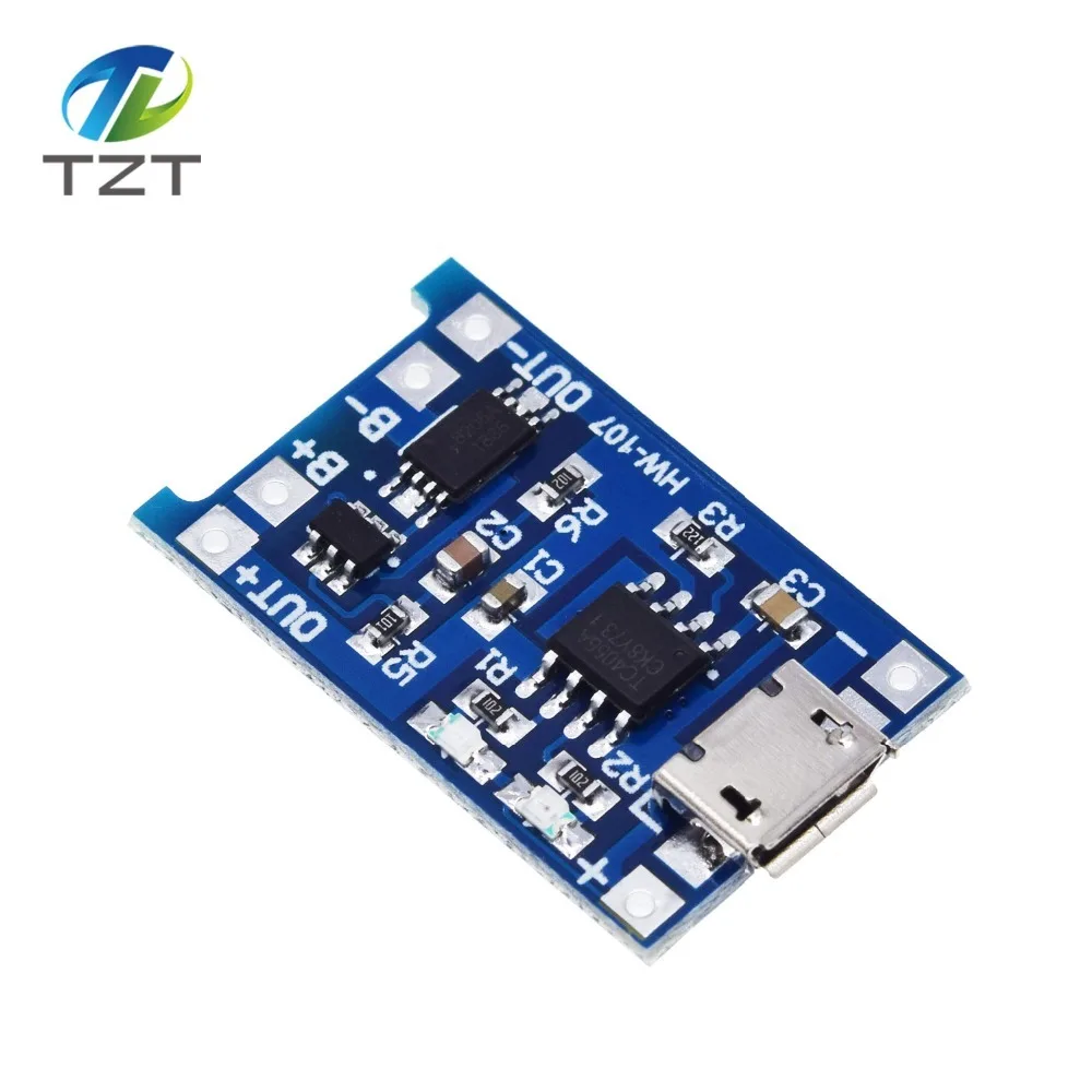 TZT тип-c/Micro USB 5V 1A 18650 TP4056 модуль зарядного устройства литиевой батареи зарядная плата с защитой двойные функции 1A li-ion