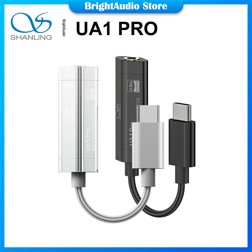  SHANLING UA1 PRO ES9219C USB DAC AMP Fixed USB-C to 3.5mm Audio Cable Adapter Headphone Amplifier PCM384  DSD256 for iOS Android 