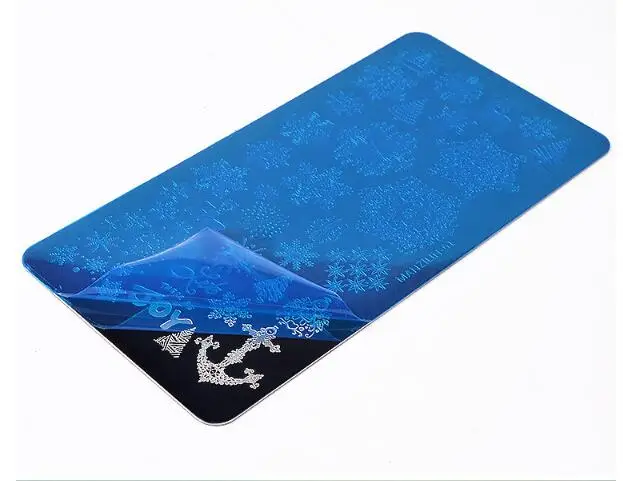 20 шт./лот Рождественская пластина для штамповки ногтей снежинки кленовый лист