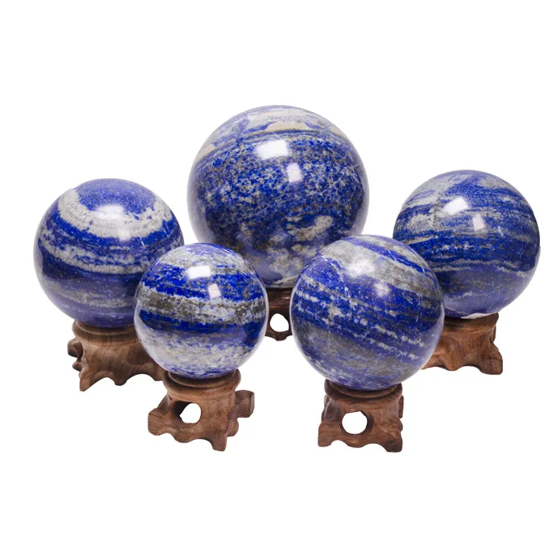 1pc 40mm 50mm 60mm 70mm Natural Polished Lapis Lazuli Crystal Quartz ball Sphere for decorative |