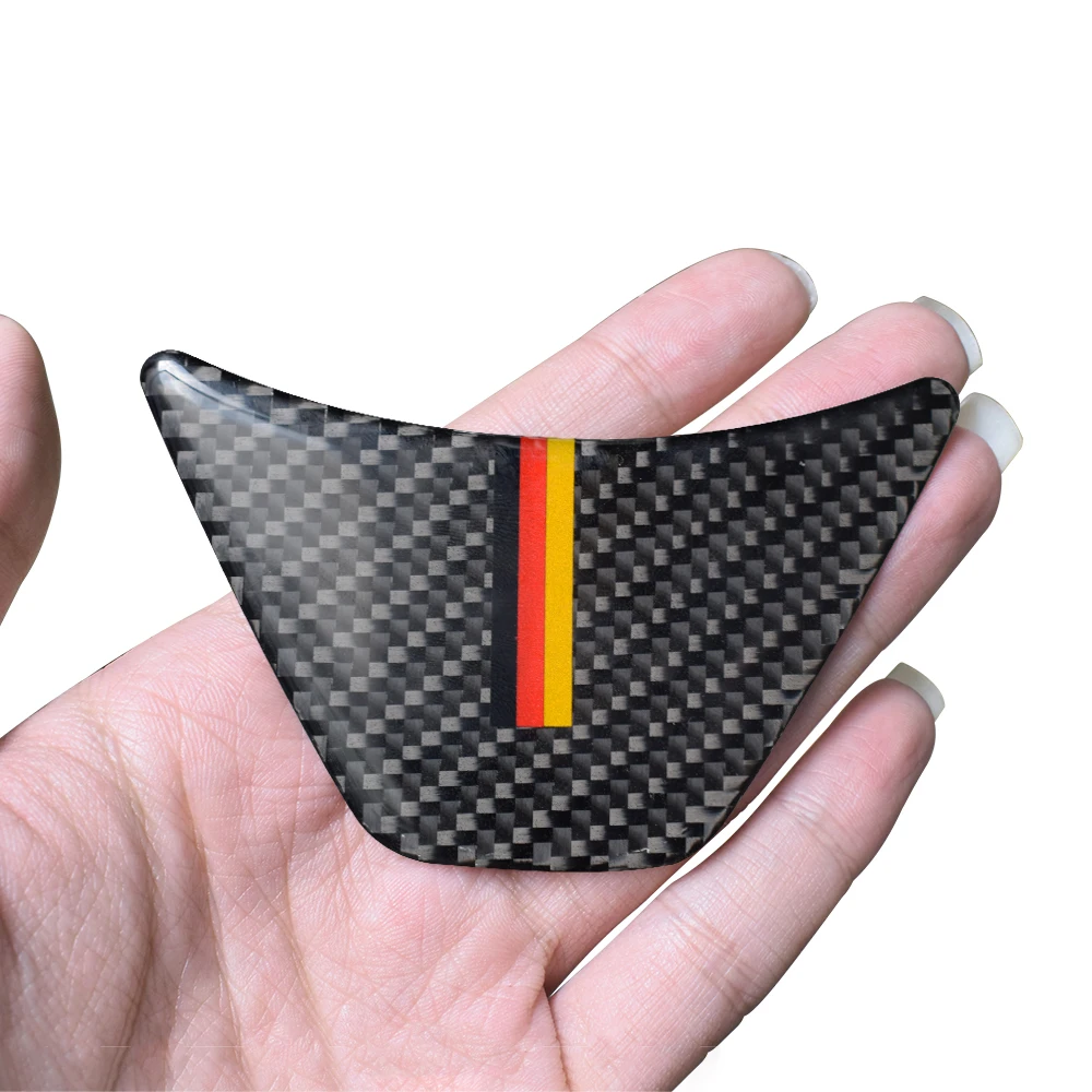 Carbon Fiber Car Steering Wheel Trim Sticker Cover Interior Accessorie For BMW 2 Series F45 F46 X1 F48 M Stripe Logo 3D Decor | Автомобили
