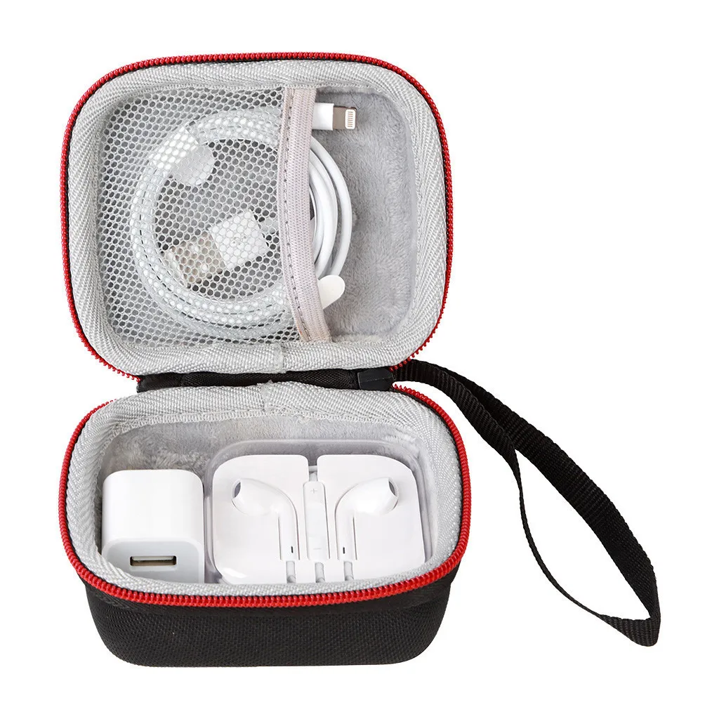 Чехол для наушников из плюшевой ткани с защитой от падения жесткий Дорожный на