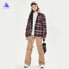 Мужские и женские лыжные штаны VECTOR, куртка, Двусторонняя куртка, зимняя теплая ветрозащитная Водонепроницаемая спортивная куртка для улицы, сноуборда, лыж