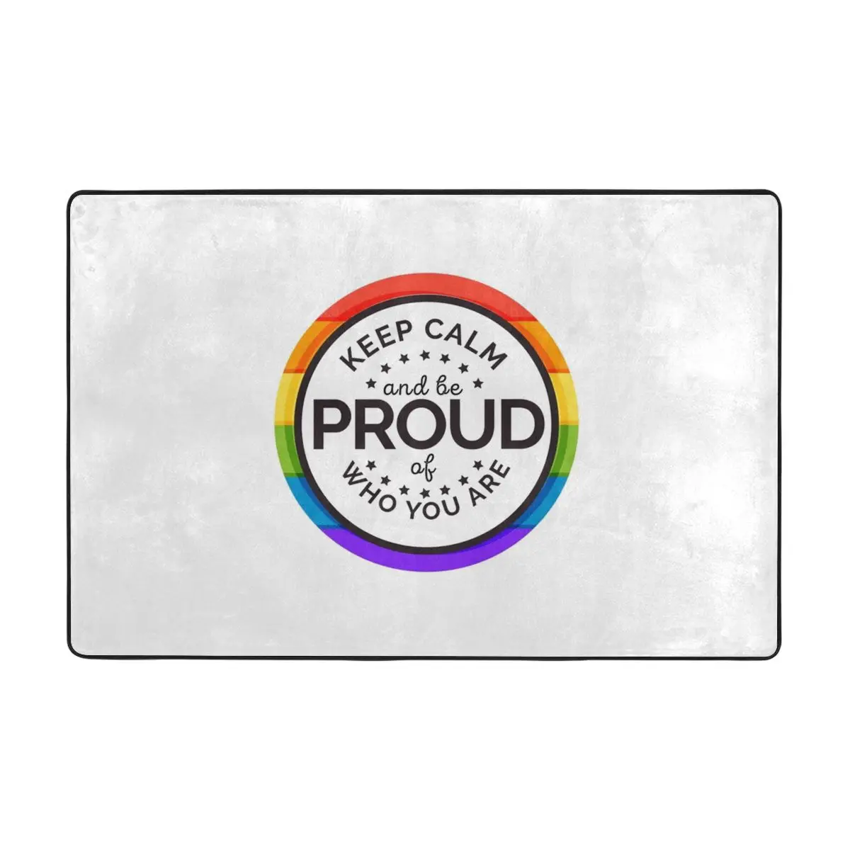 

Keep Calm And Be Proud Of Who You Are Rainbow Doormat Carpet Mat Polyester Anti-slip Floor Decor Bath Bathroom Kitchen Balcony