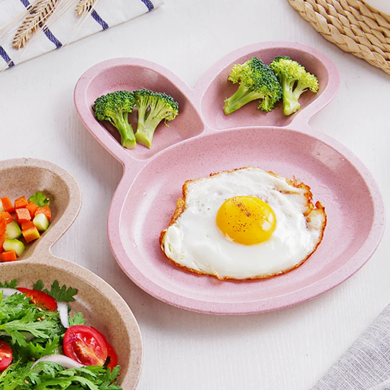 Милая мультяшная тарелка с кроликом детский столовый прибор фруктами десертная