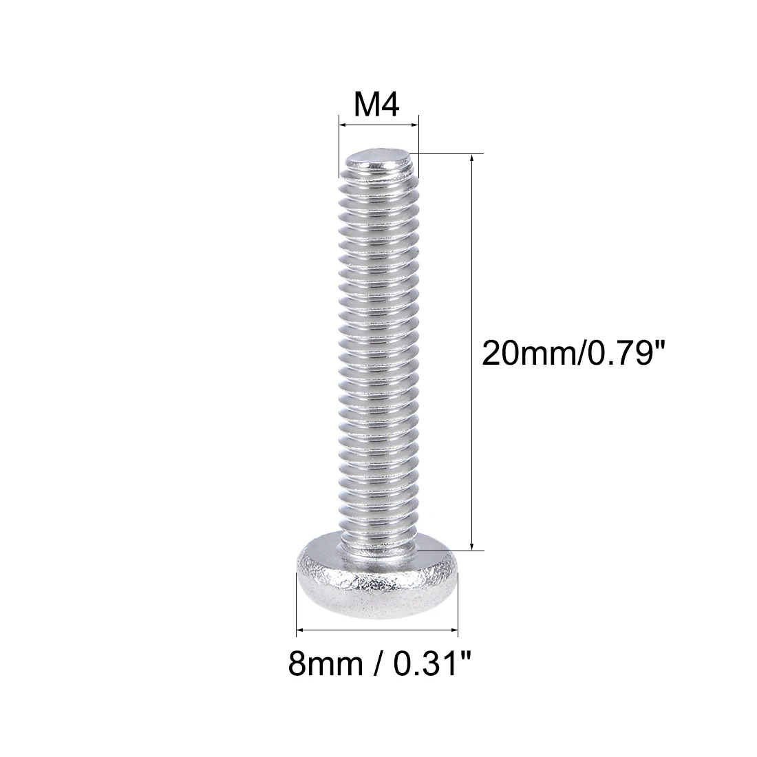 

Uxcell Machine Screws Pan Head Screw M4x20mm 60Pcs