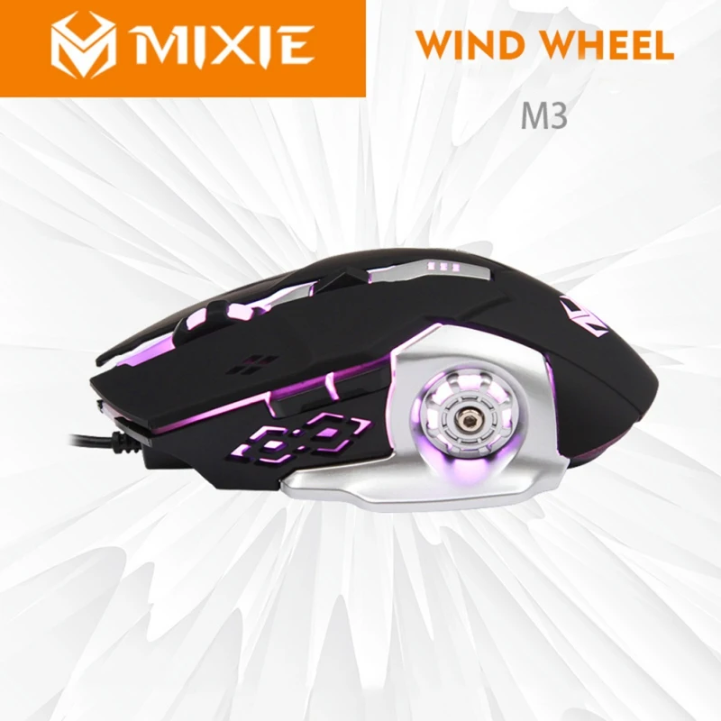 

ZL Wired M3 Gaming Mouse Lightweight Metal Plate Luminous USB Computer For Laptop