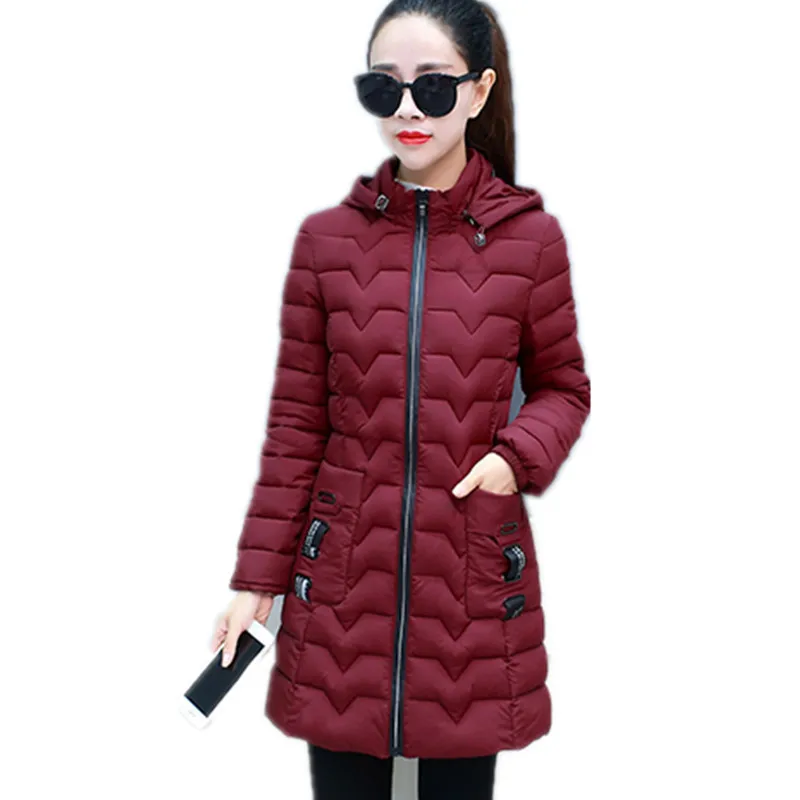 Новое Женское зимнее теплое пальто с капюшоном стеганая куртка карамельных